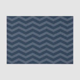 Papier Mousseline Bleu Chevron