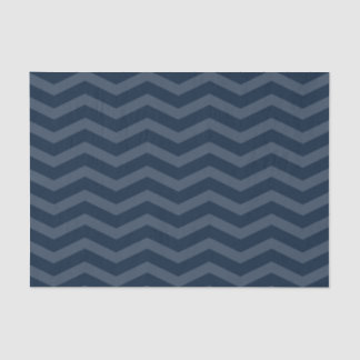 Papier Mousseline Bleu Chevron