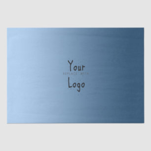 Papier Mousseline Bleu dégradé élégant avec logo personnalisé