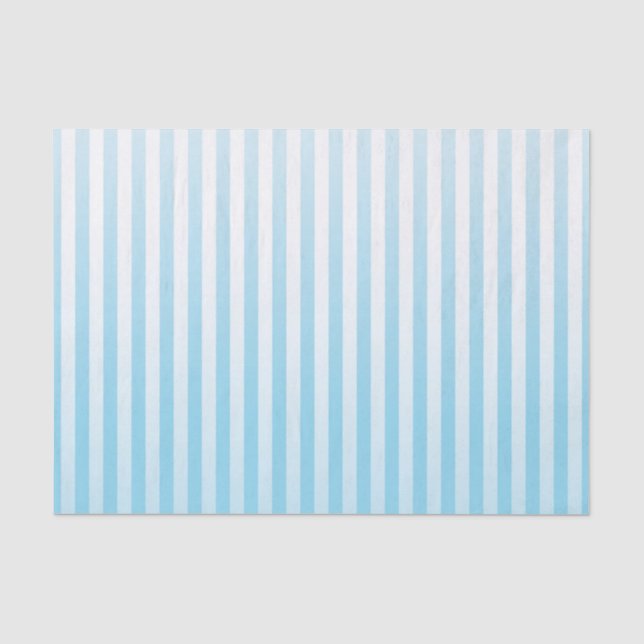 Papier Mousseline Bleu doux et blanc Gradès (Recto)