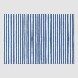 Papier Mousseline Bleu et blanc Bandes marines