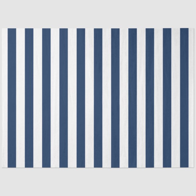 Papier Mousseline Bleu et blanc de la marine marine (Recto)