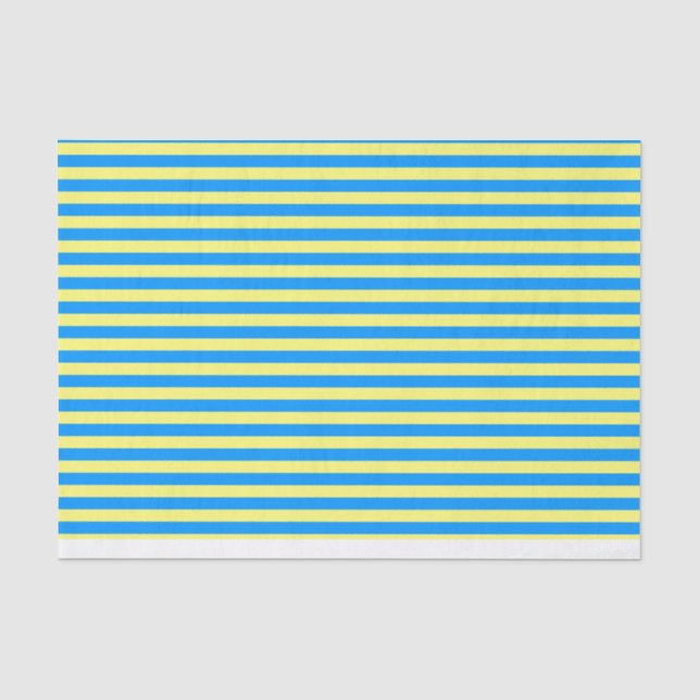 Papier Mousseline Bleu et jaune français (Recto)