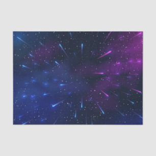 Papier Mousseline Bleu et violet l'espace de tir Stars Galaxy