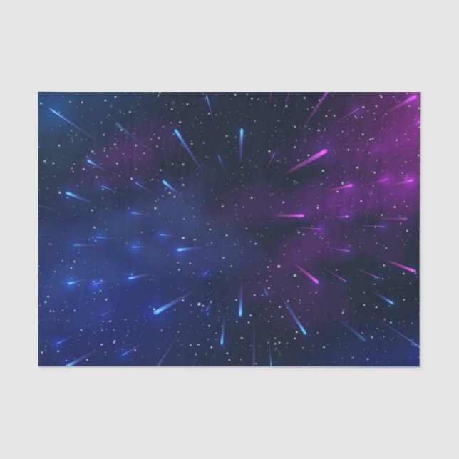 Papier Mousseline Bleu et violet l'espace de tir Stars Galaxy (Recto)