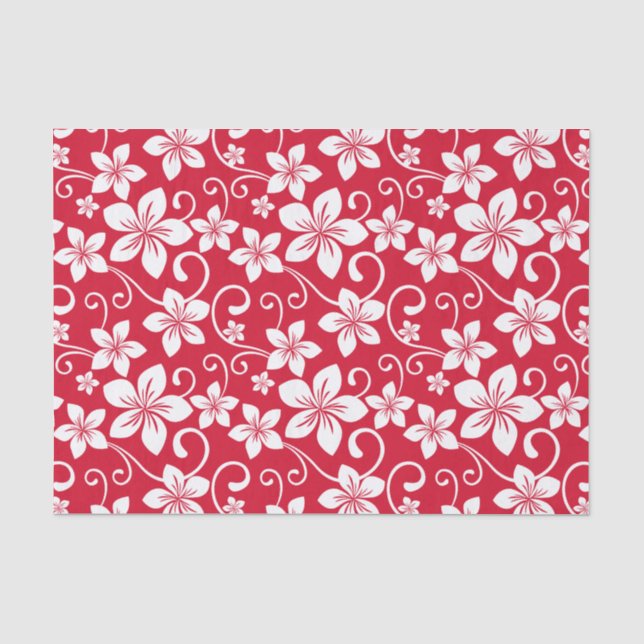 PAPIER MOUSSELINE BLEU HAWAII (ROUGE) (Recto)