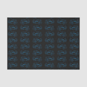 Papier Mousseline Bleu Homard Mer Animal Simple Plan Dessin