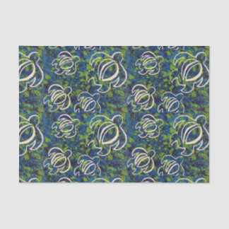 Papier Mousseline Bleu Honu de LineA