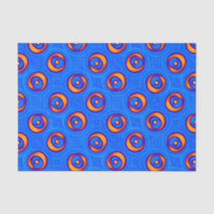 Papier Mousseline Bleu Néon Orange Rouge Jaune