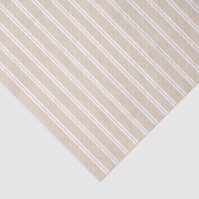 Papier Mousseline Bleu neutre rayures blanches (Détail)