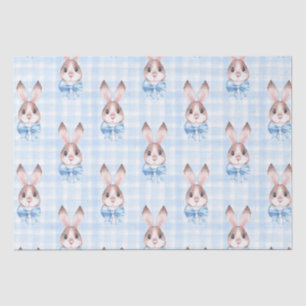 Papier Mousseline Bleu Pastel Bunny Lapin Cadeau Rabbit