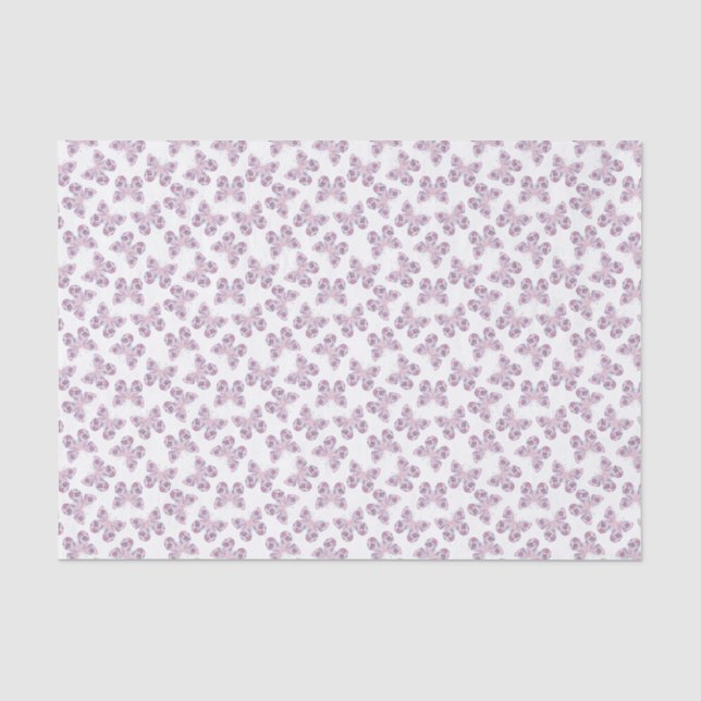 Papier Mousseline Bleu rose violet sur le papillon Motif (Recto)