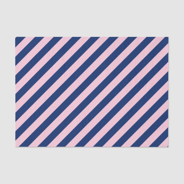 Papier Mousseline Bleu royal et roses (Recto)