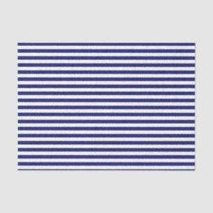 Papier Mousseline Bleu Sailor Stripe (petite échelle)