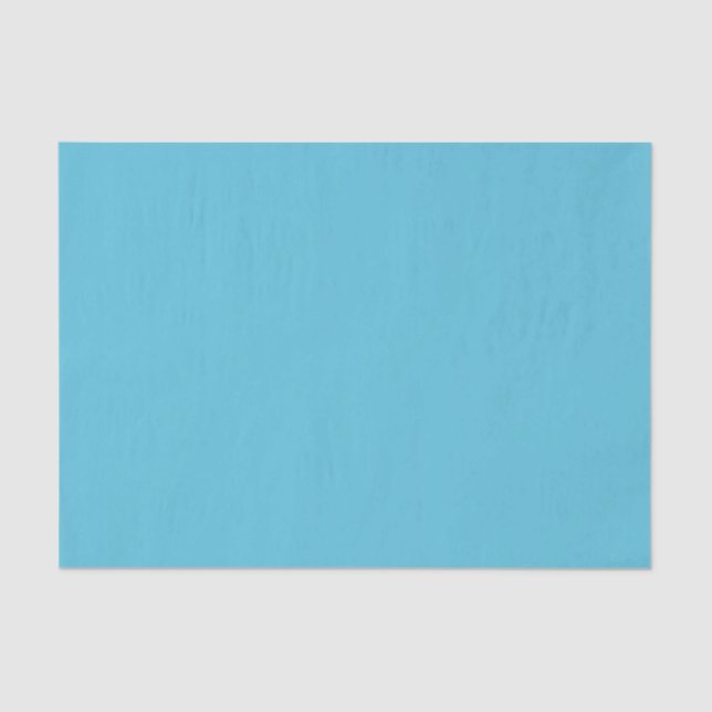 PAPIER MOUSSELINE BLEU SOLIDE PLAIN | TISSUE PAPER (Recto)
