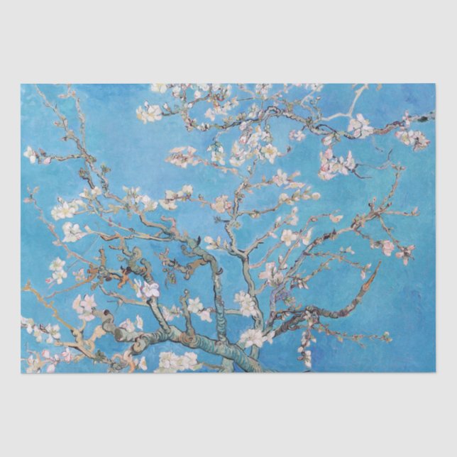 Papier Mousseline Bleu Vincent van Gogh Art Peinture (Recto)
