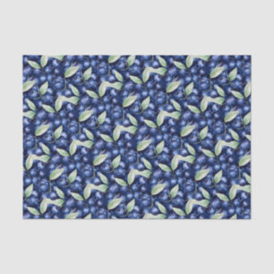 Papier Mousseline Bleuets élégants