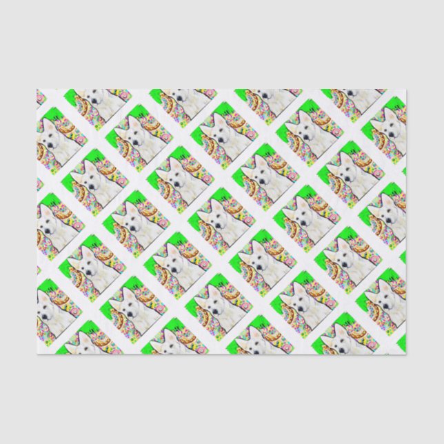 Papier Mousseline Bling berger allemand blanc (Recto)