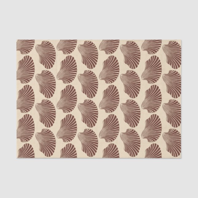 Papier Mousseline Bloc de coquille de saint Jacques Impression, Brow (Recto)