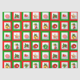 Papier Mousseline Blocs de Noël