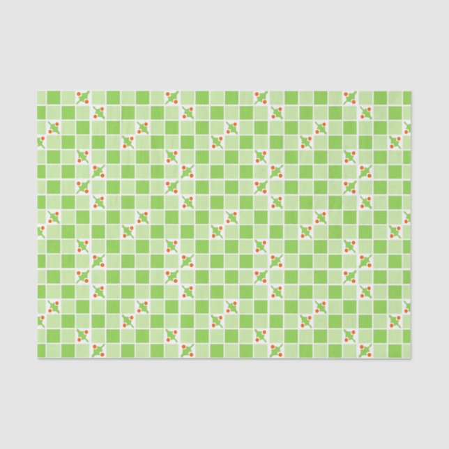 Papier Mousseline Blocs verts et papier de tissus creux (Recto)