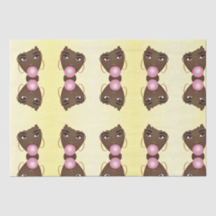 Papier Mousseline Blonde Afro, Popping Pink Bubblegum