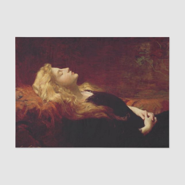 Papier Mousseline Blonde Femme au repos (Beauté féminine) (Recto)