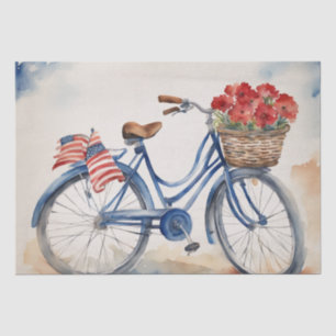 Papier Mousseline Blooms de bicyclettes patriotiques dans la découpa