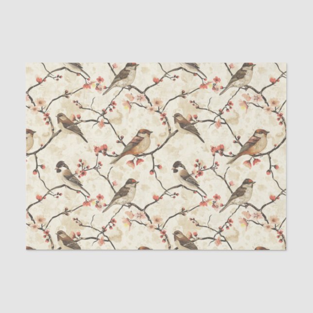 Papier Mousseline Blossom et Song (Recto)