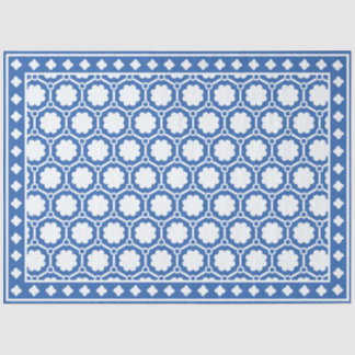 Papier Mousseline Blue and White Modern Bone Inlay Decoupage Paper