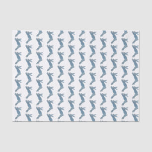 Papier Mousseline Blue Country French Bunny Rabbit Beach