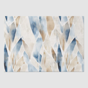 Papier Mousseline Blue Cream Sea Sand Ocean Serenity