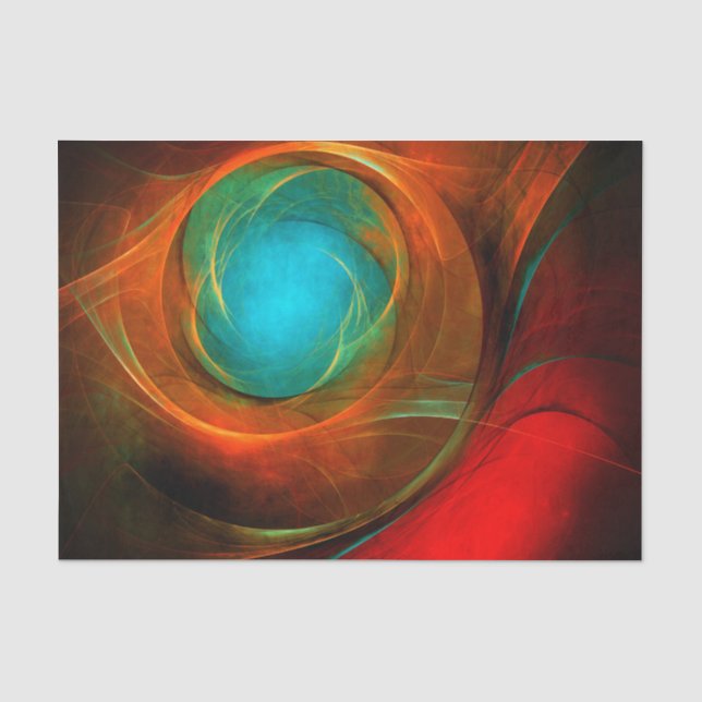 Papier Mousseline Blue Eye Moderne Abstrait Art Cool Motif #16 (Recto)