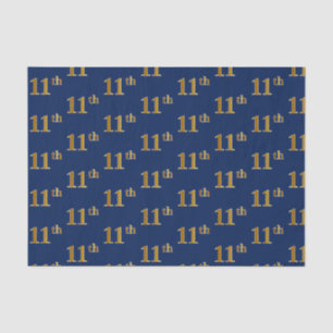 Papier Mousseline Blue, Faux Gold 11e (onzième) Event Tissue Paper