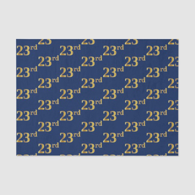 Papier Mousseline Blue, Faux Gold 23e (Vingt-troisième) (Recto)