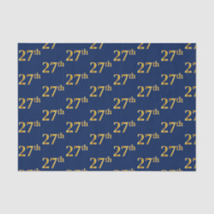 Papier Mousseline Blue, Faux Gold 27e (Vingt-Septième)