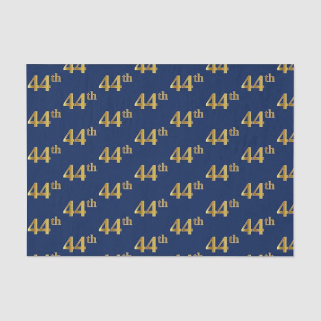 Papier Mousseline Blue, Faux Gold 44e (Quarante-quatrième) (Recto)