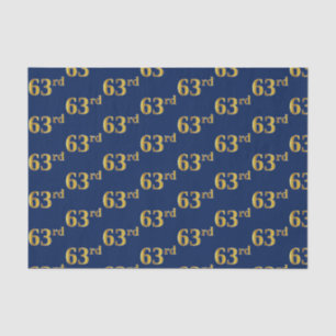 Papier Mousseline Blue, Faux Gold 63e (Soixante-troisième) événement