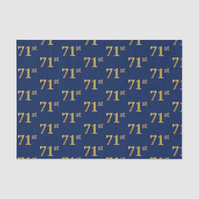 Papier Mousseline Blue, Faux Gold 71e (Soixante-et-onze) (Recto)