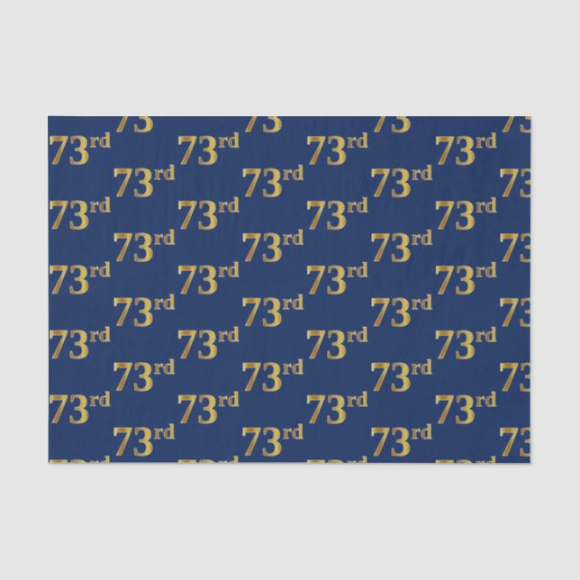 Papier Mousseline Blue, Faux Gold 73e (Soixante-treizième) (Recto)
