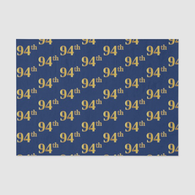Papier Mousseline Blue, Faux Gold 94e (Quatre-vingt-quatorzième) (Recto)