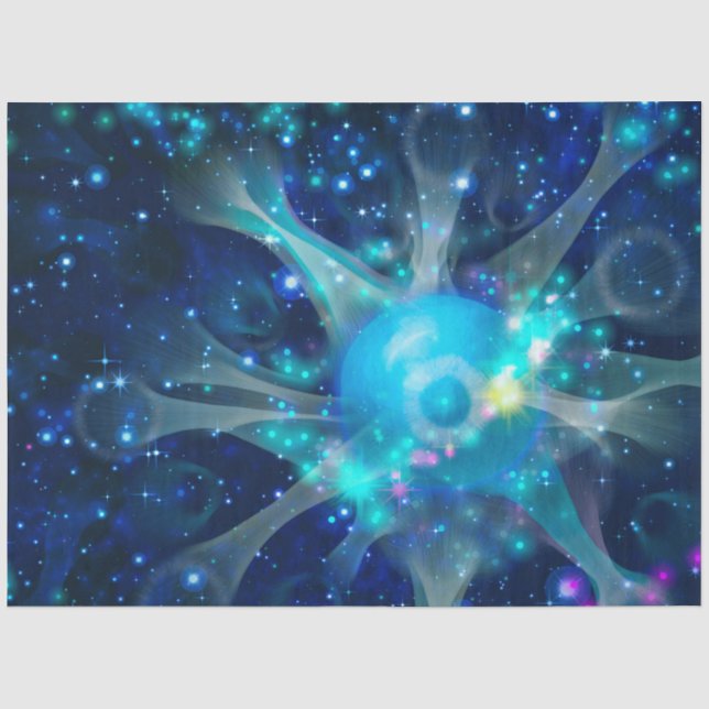 Papier Mousseline Blue Galaxy Series Design 2 (Recto)