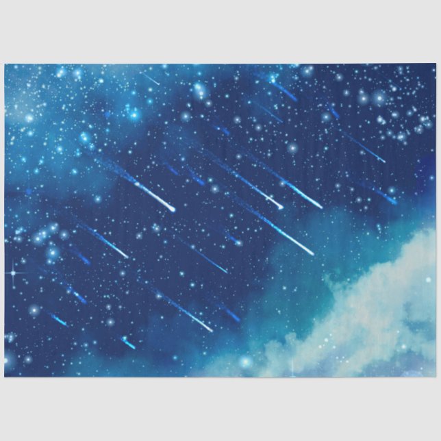 Papier Mousseline Blue Galaxy Series Design 6 (Recto)