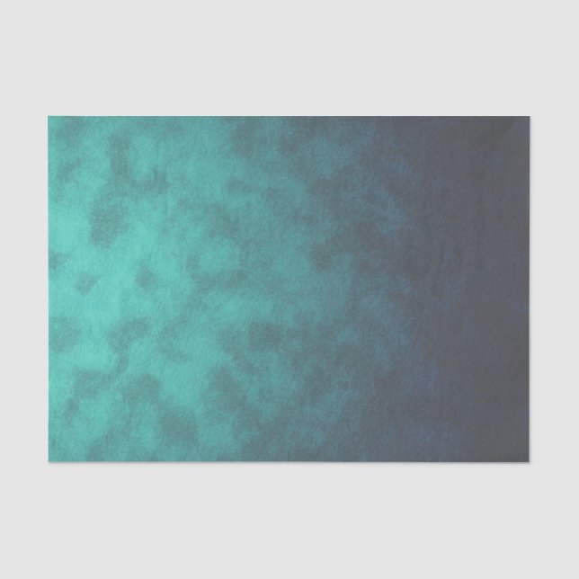 Papier Mousseline Blue Green Turquoise Under the Sea Water (Recto)