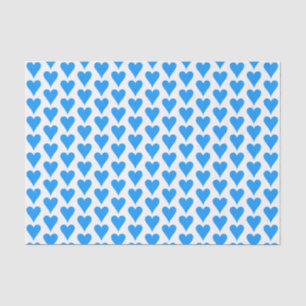 Papier Mousseline Blue Heart Love Imprimer Anniversaire Saint-Valent