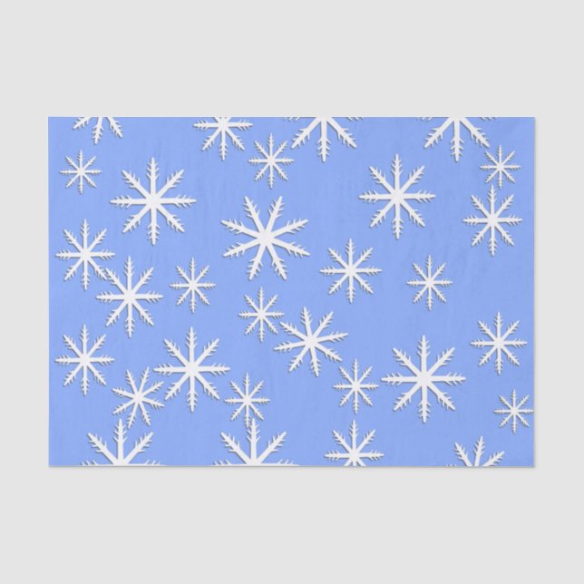 Papier Mousseline Blue Skies Snowflakes (Recto)