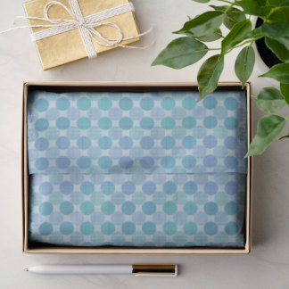 Papier Mousseline blue, turquoise and teal textured dots