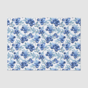 Papier Mousseline Blueberges d'aquarelle
