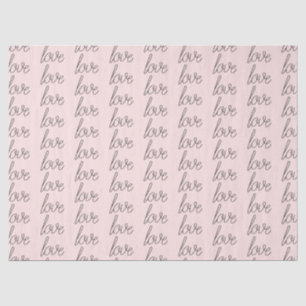Papier Mousseline Blush rose Grey Love