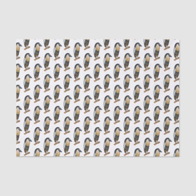 Papier Mousseline Boat-billed heron bird cartoon (Recto)